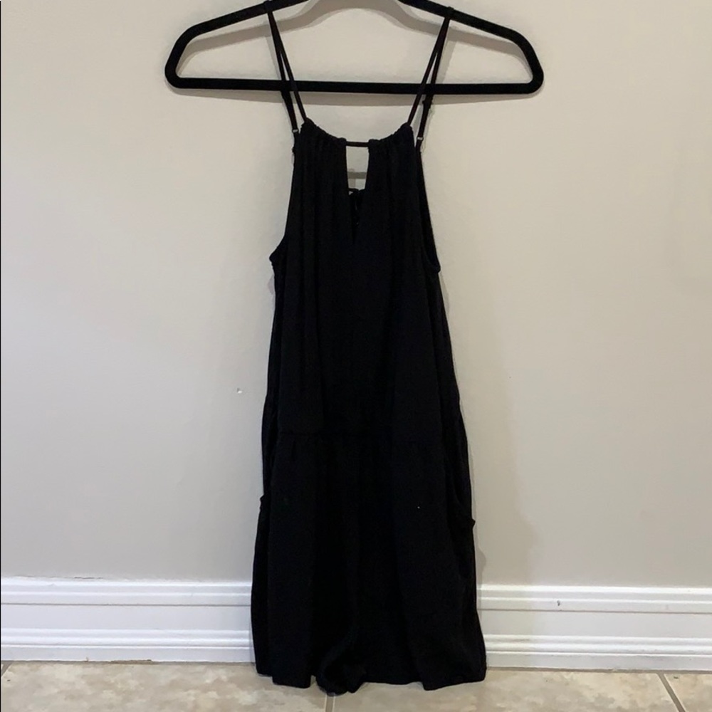 All Black Garage Shorts Romper